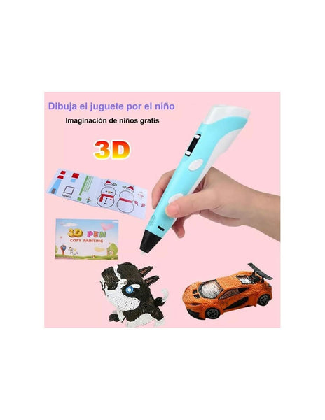 Smartek ® Bolígrafo 3d Para Niños Con Pantalla Led Azul con