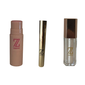 Pack Maquillaje en 5 Minutos Zanvic – Colorete + Máscara + Brillo de Labios - Zanvic