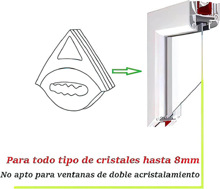 D-2 Limpiacristales magnético para ventanas de doble acristalamiento de  8-18 mm Sincero Electrónica